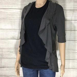 Express Gray ruflled light cardigan size S - W226